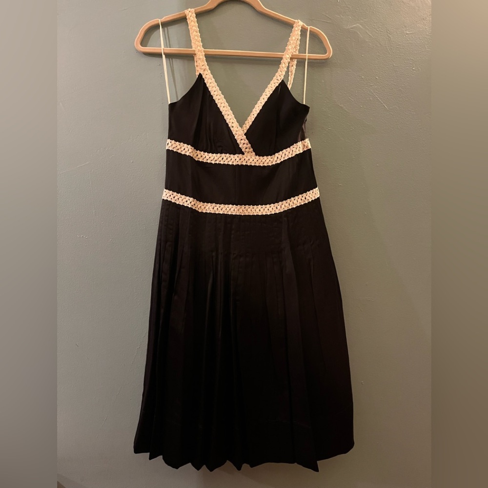 Tocca Black Dress with Detailed Straps